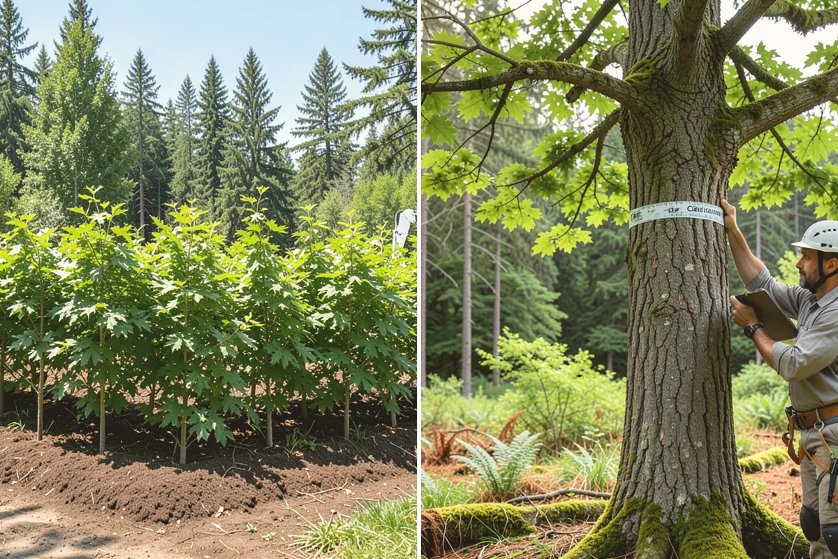 Crown raising in Bellevue, King County, WA - Assess canopy condition and pruning objectives