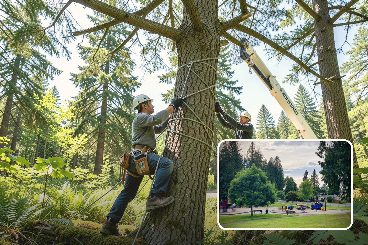 Crown raising in Bonney Lake, Pierce County, WA - Improves tree structure, health, and appearance