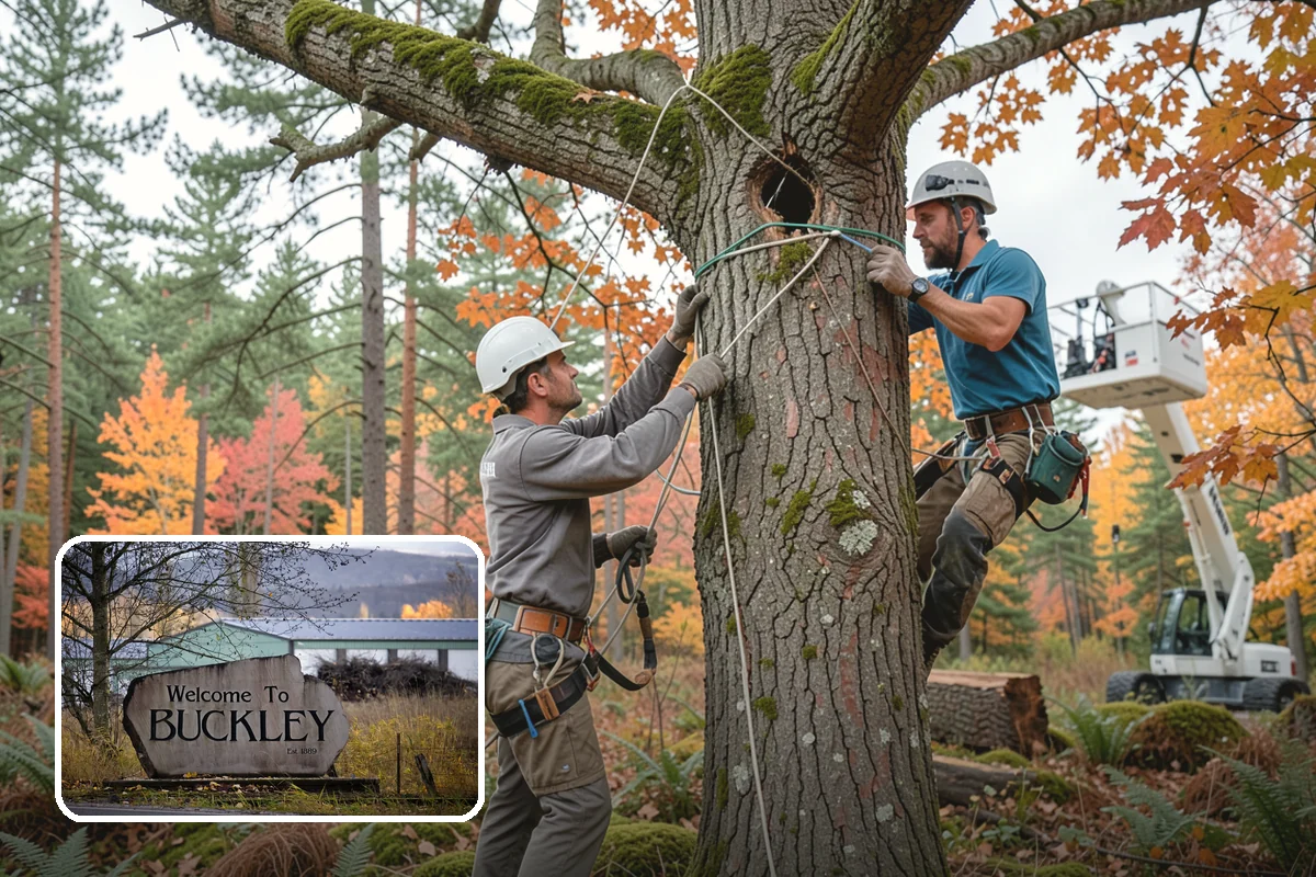 Crown raising in Buckley, Pierce County, WA - Improves tree structure, health, and appearance