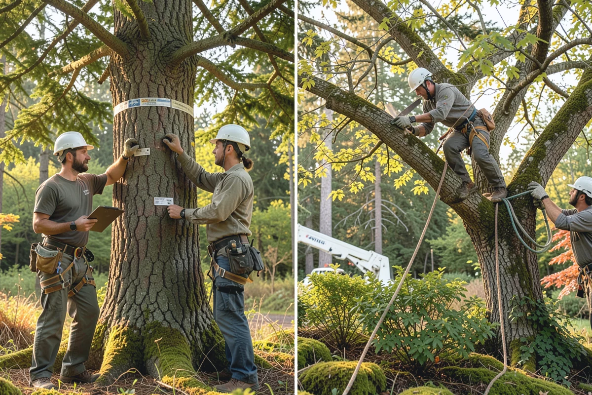 Crown raising in Buckley, Pierce County, WA - Assess canopy condition and pruning objectives