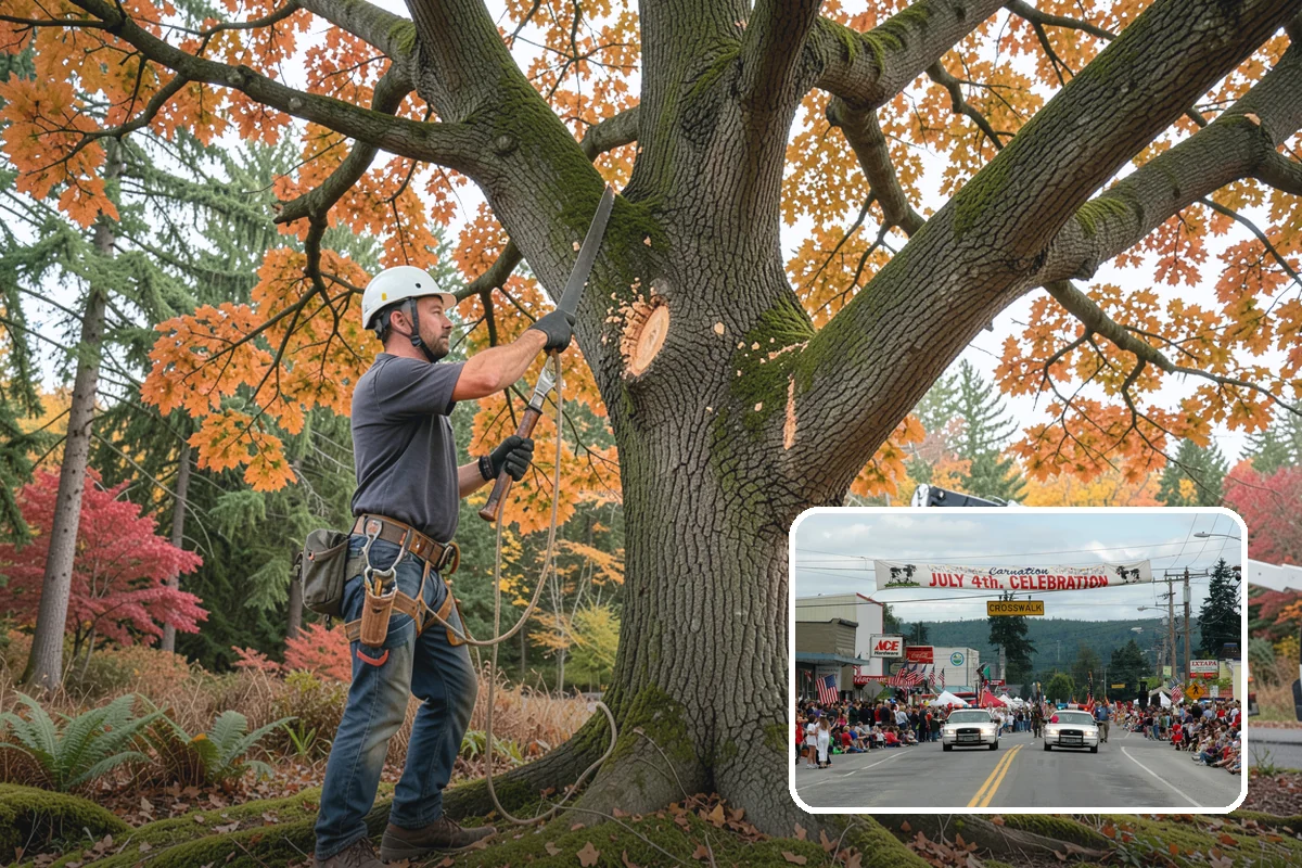 Crown raising in Carnation, King County, WA - Improves tree structure, health, and appearance