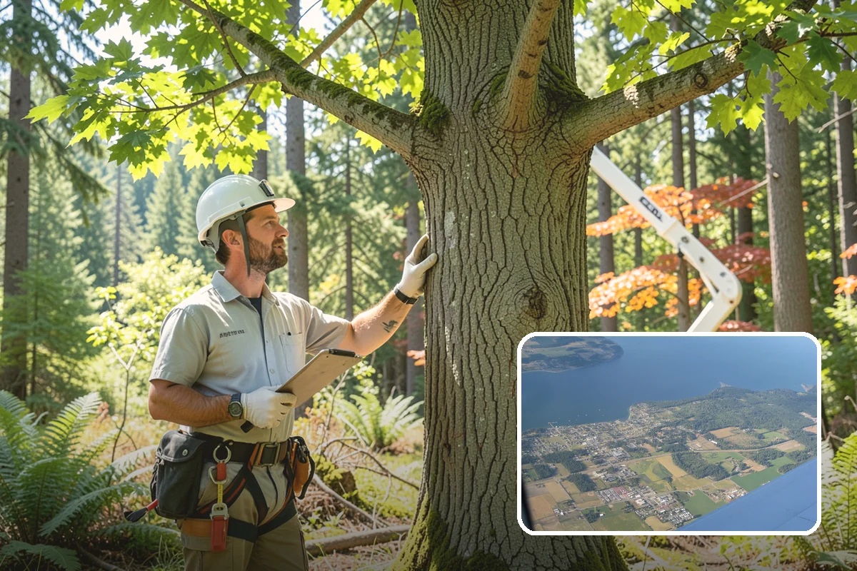 Crown raising in Coupeville, Island County, WA - Improves tree structure, health, and appearance