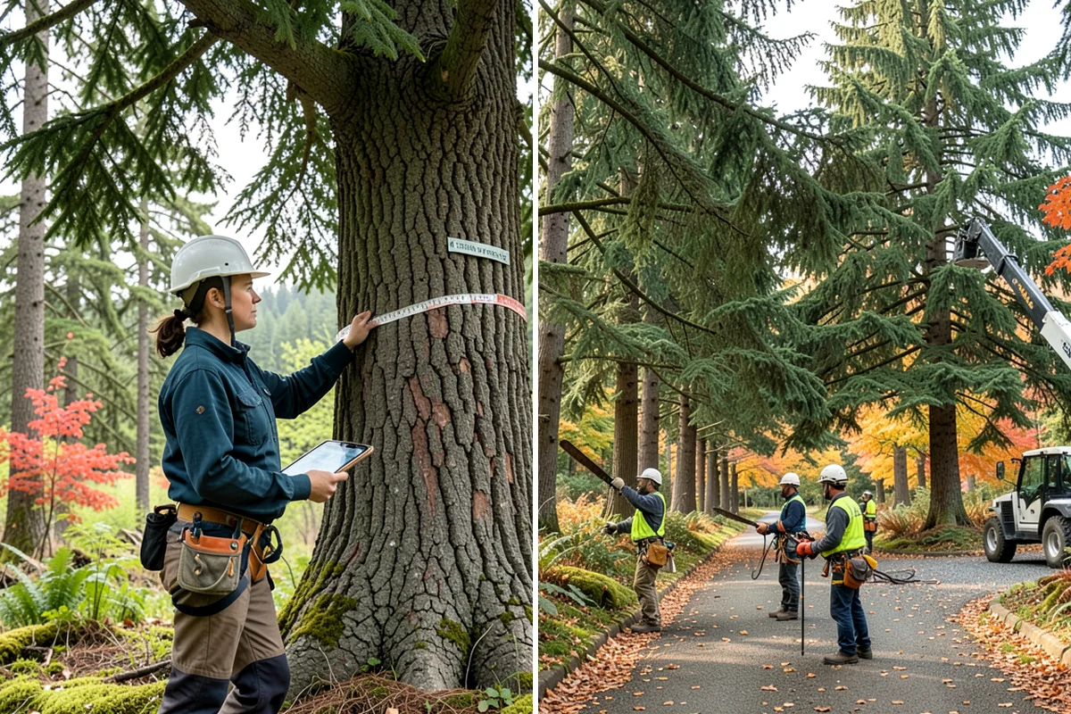 Crown raising in Enumclaw, King County, WA - Assess canopy condition and pruning objectives