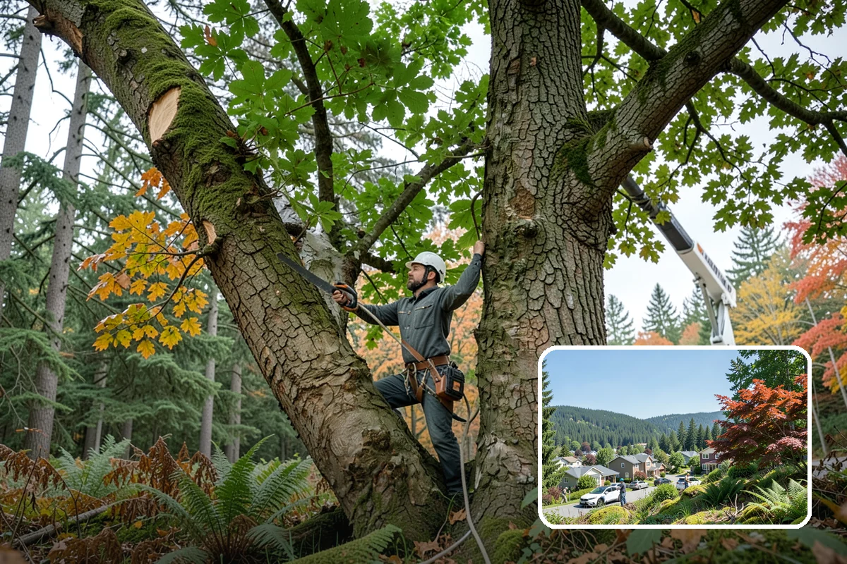Crown raising in Index, Snohomish County, WA - Improves tree structure, health, and appearance