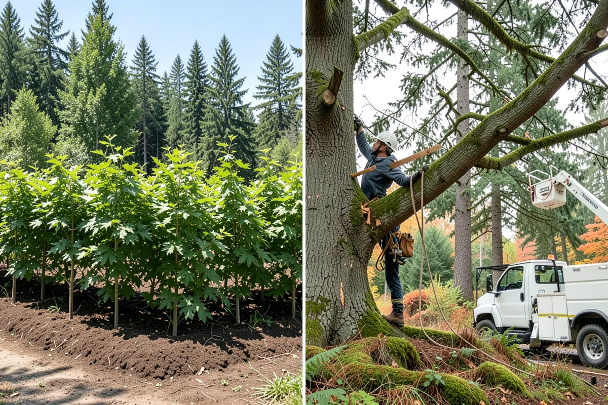 Crown raising in Kenmore, King County, WA - Assess canopy condition and pruning objectives