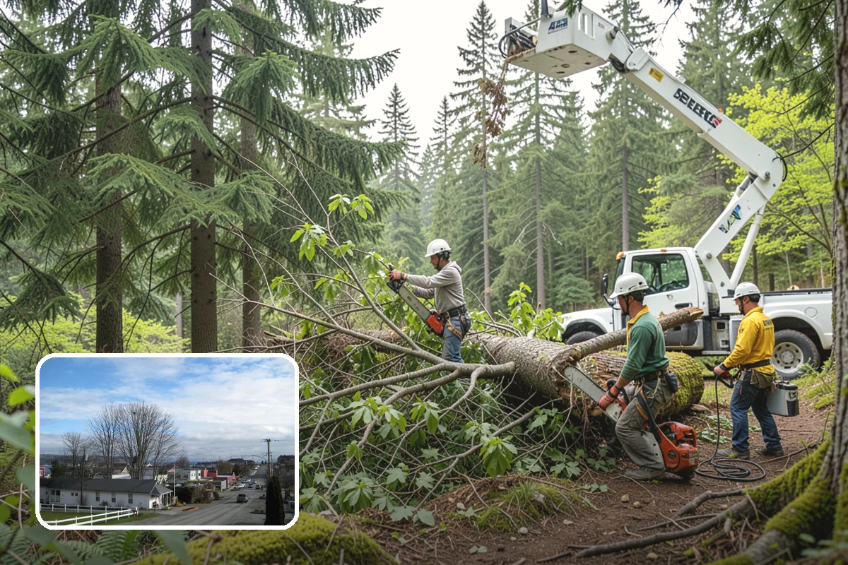 Crown raising in Langley, Island County, WA - Improves tree structure, health, and appearance