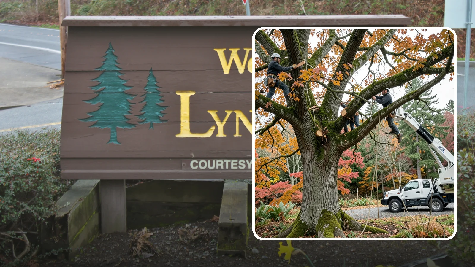 Crown raising in Lynnwood, Snohomish County, WA - The removal of lower branches to raise the height of the crown.