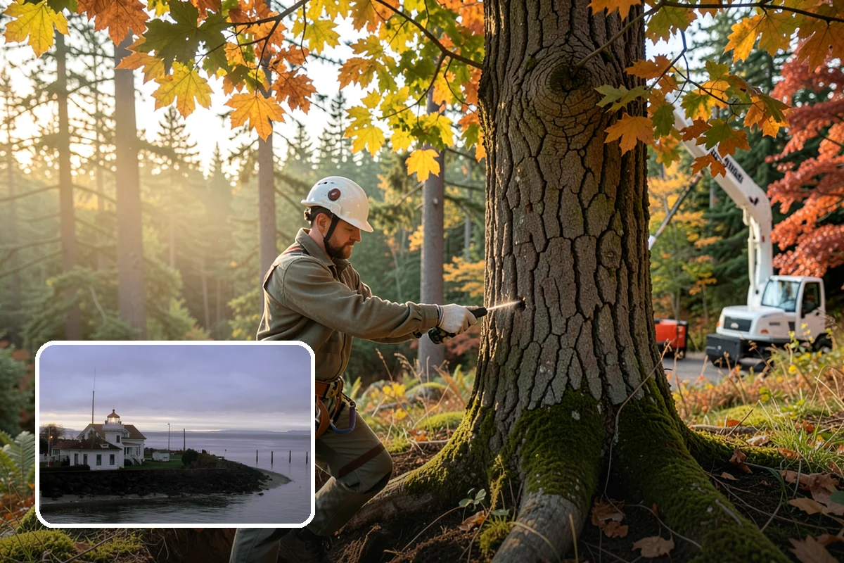 Crown raising in Mukilteo, Snohomish County, WA - Improves tree structure, health, and appearance