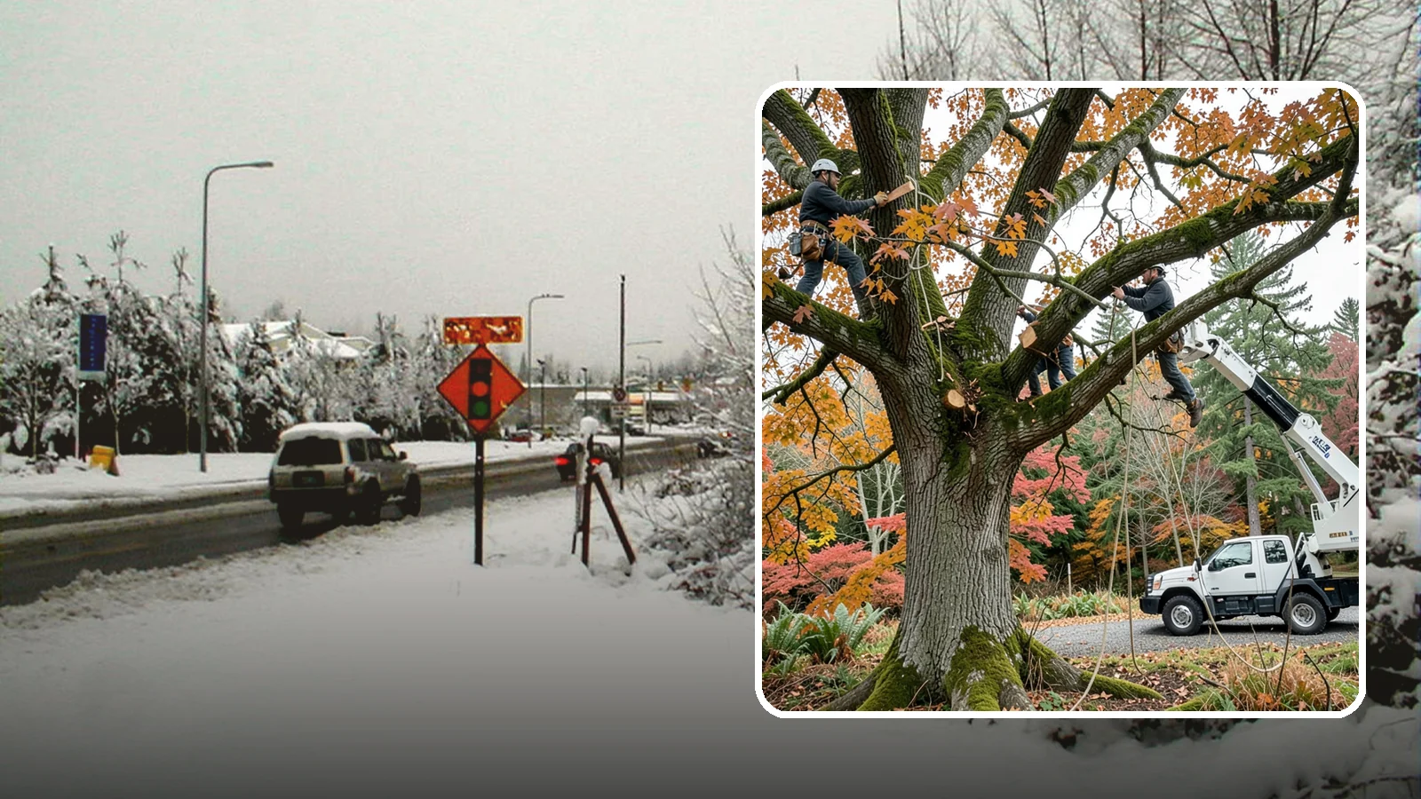 Crown raising in Newcastle, King County, WA - The removal of lower branches to raise the height of the crown.