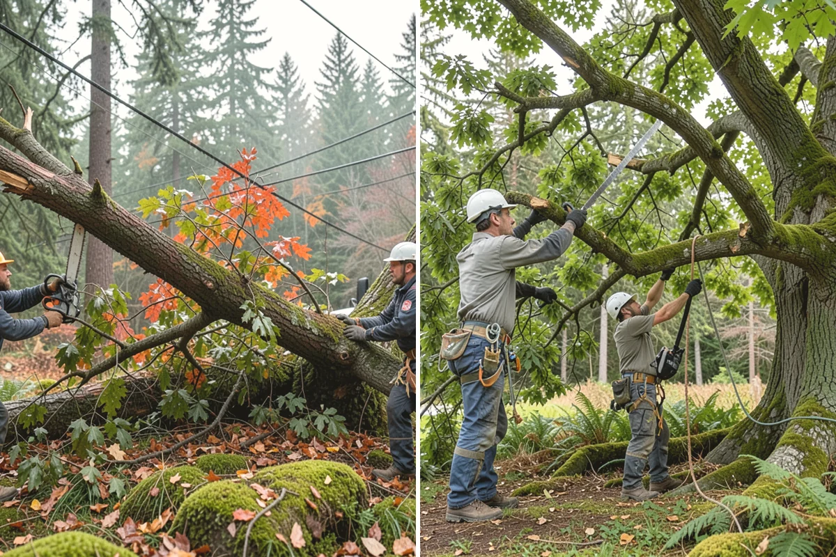 Crown raising in North Bend, King County, WA - Assess canopy condition and pruning objectives