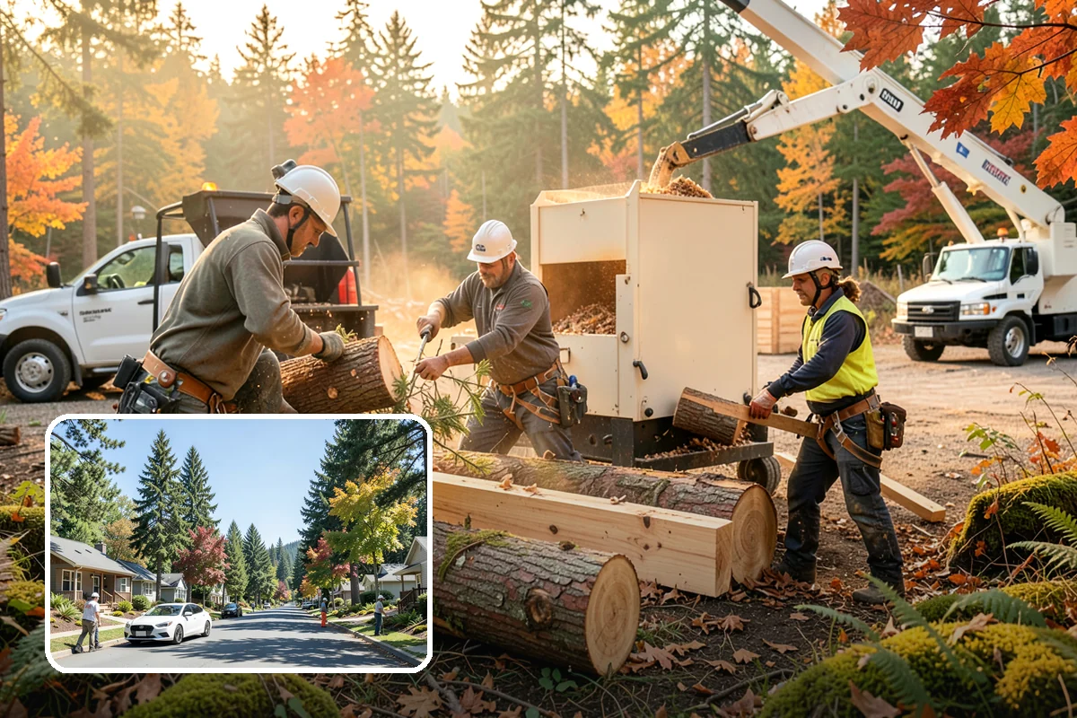 Crown raising in Orting, Pierce County, WA - Improves tree structure, health, and appearance