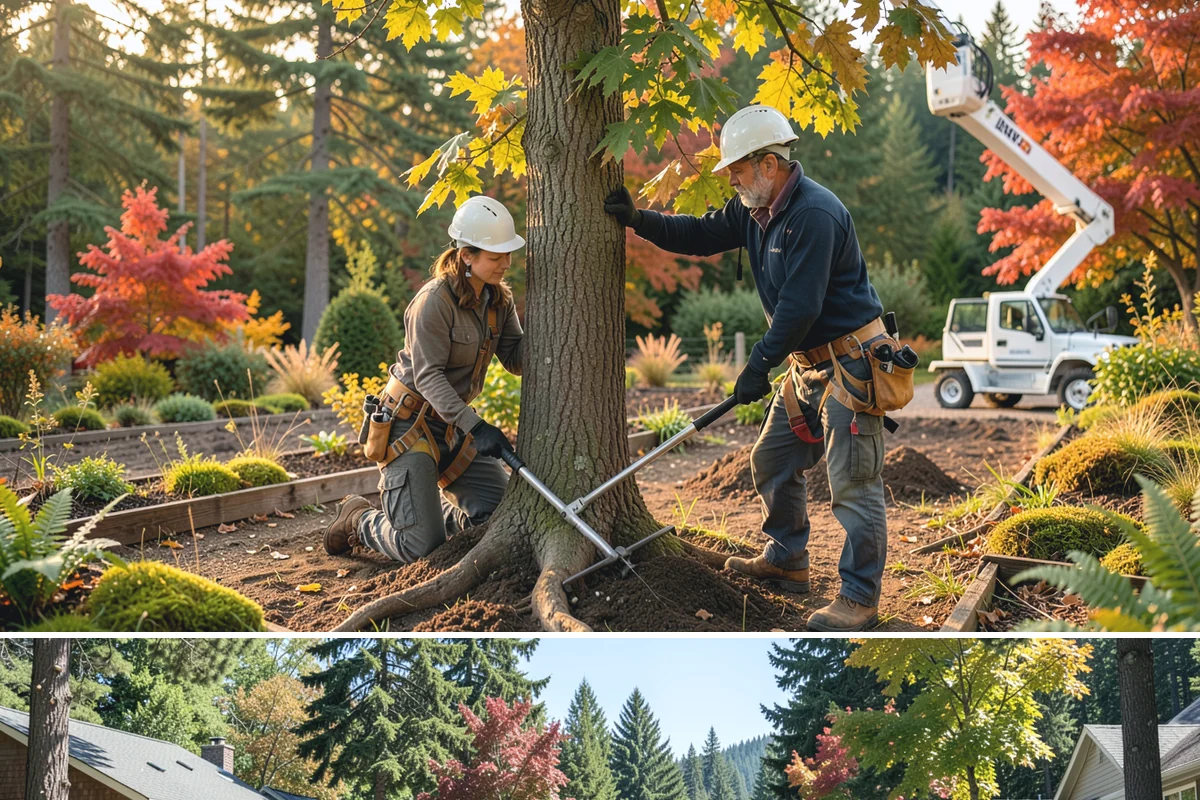 Crown raising in Orting, Pierce County, WA - Work should avoid periods when trees are actively moving nutrients to roots in late summer or early fall