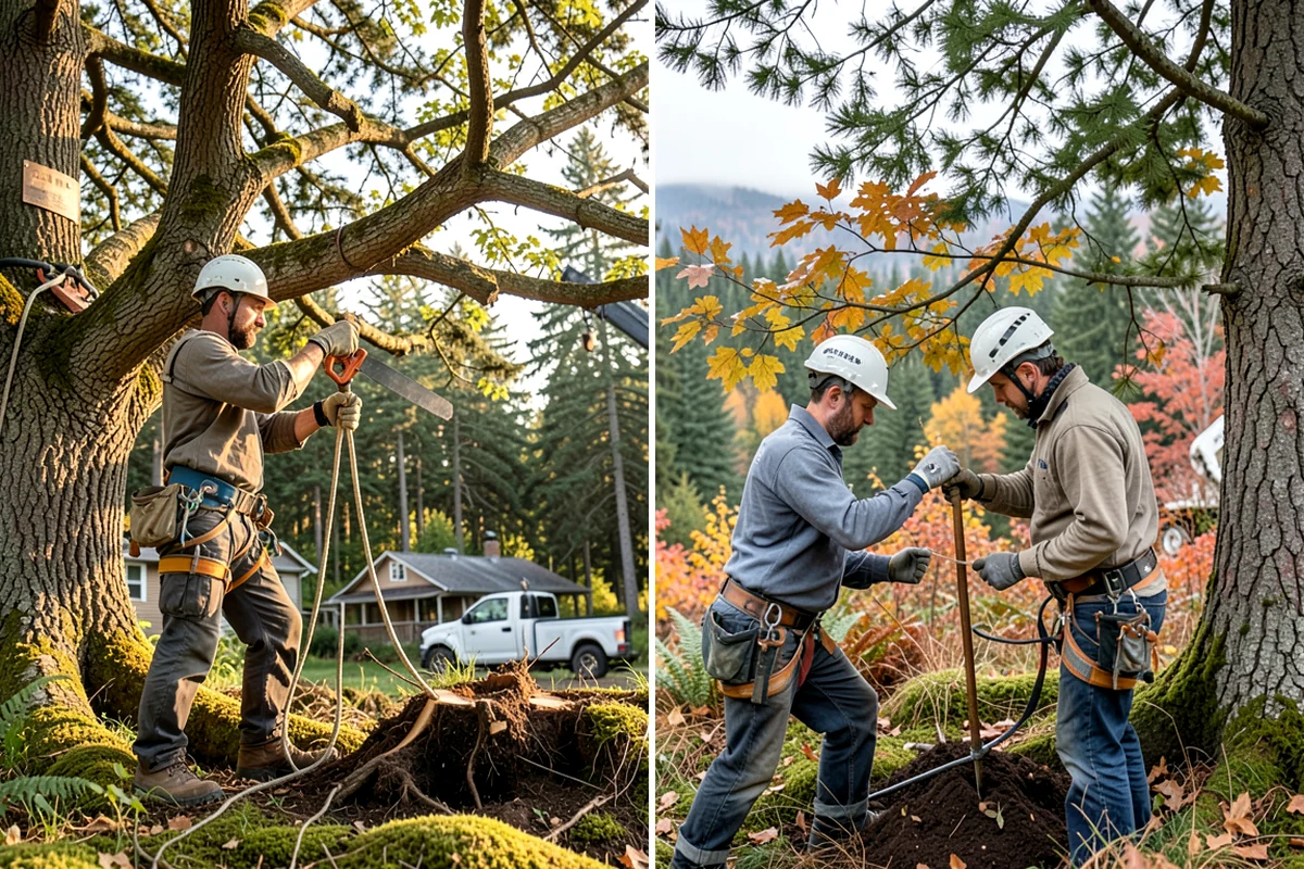 Crown raising in Pacific, King County, WA - Assess canopy condition and pruning objectives