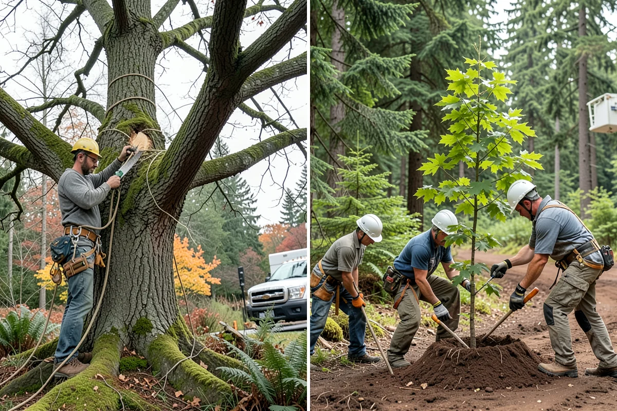 Crown raising in SeaTac, King County, WA - Assess canopy condition and pruning objectives