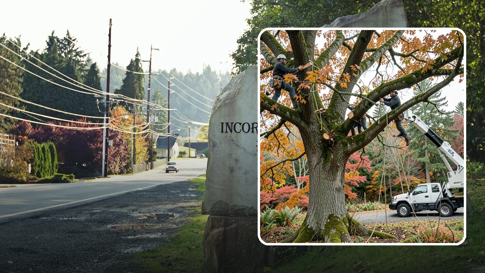Crown raising in Wilkeson, Pierce County, WA - The removal of lower branches to raise the height of the crown.