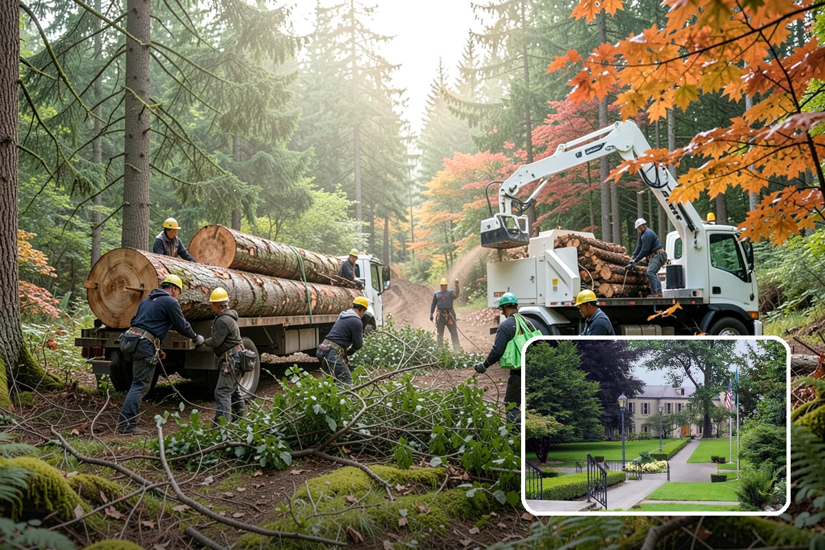 Crown raising in Woodinville, King County, WA - Improves tree structure, health, and appearance
