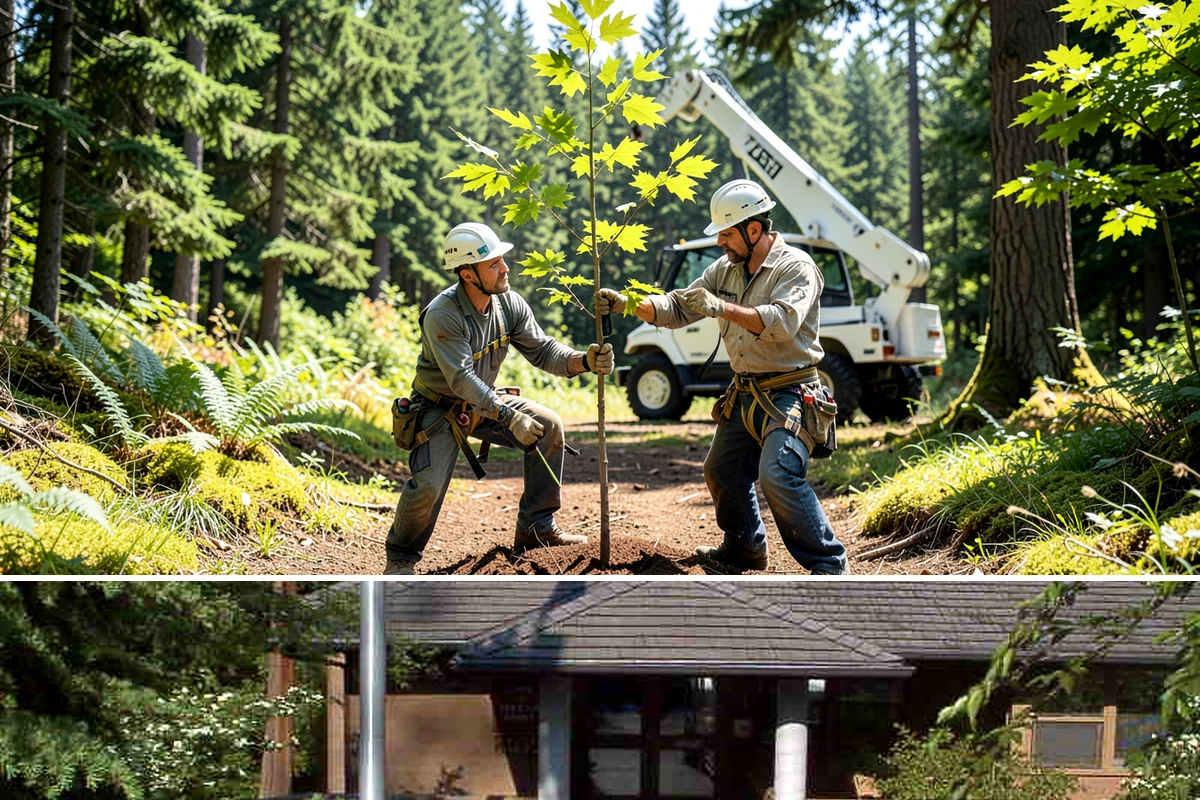 Crown raising in Yarrow Point, King County, WA - Work should avoid periods when trees are actively moving nutrients to roots in late summer or early fall