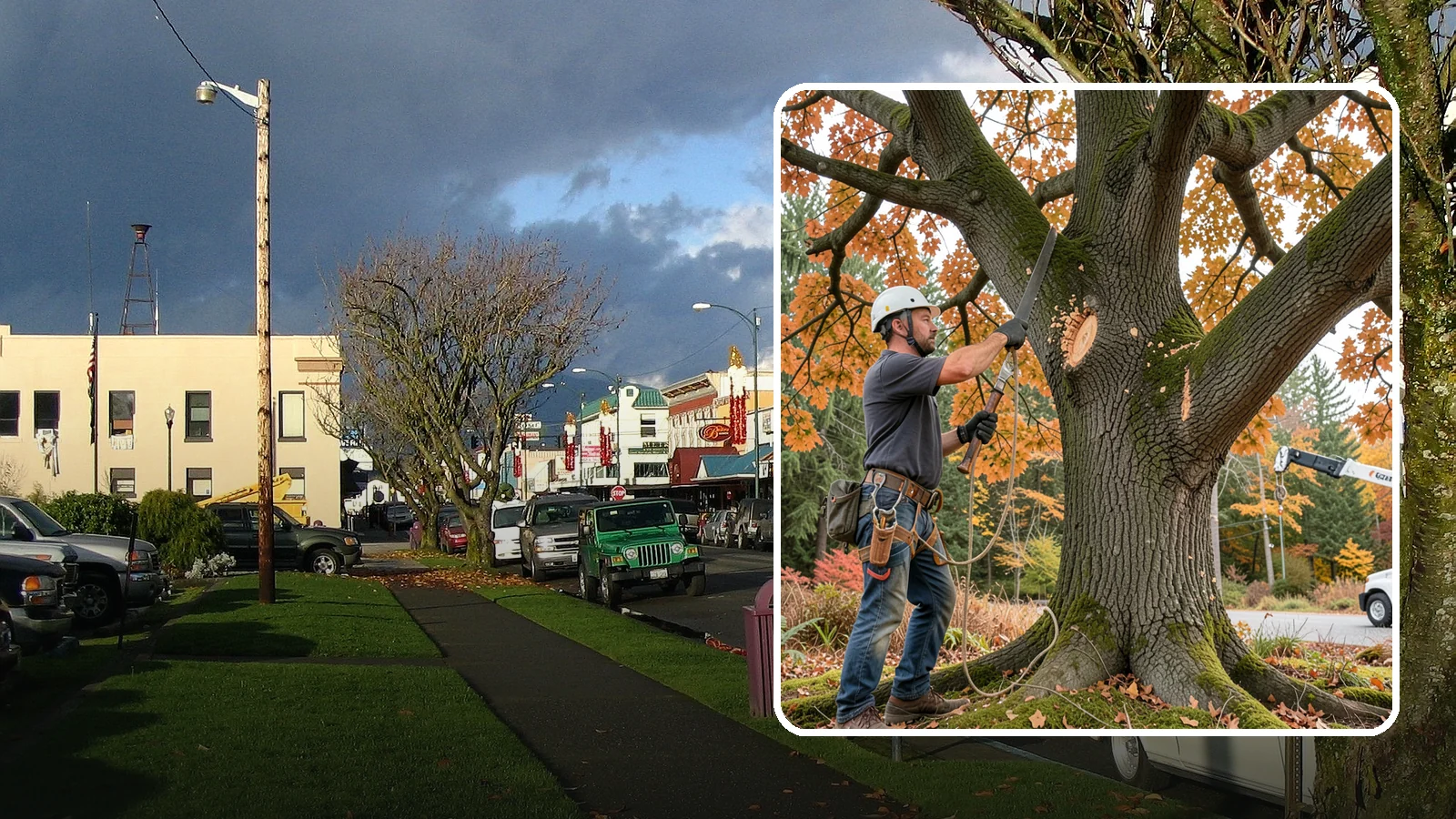 Crown reduction in Arlington, Snohomish County, WA - The reduction of a crown's height or spread using proper reduction cuts.