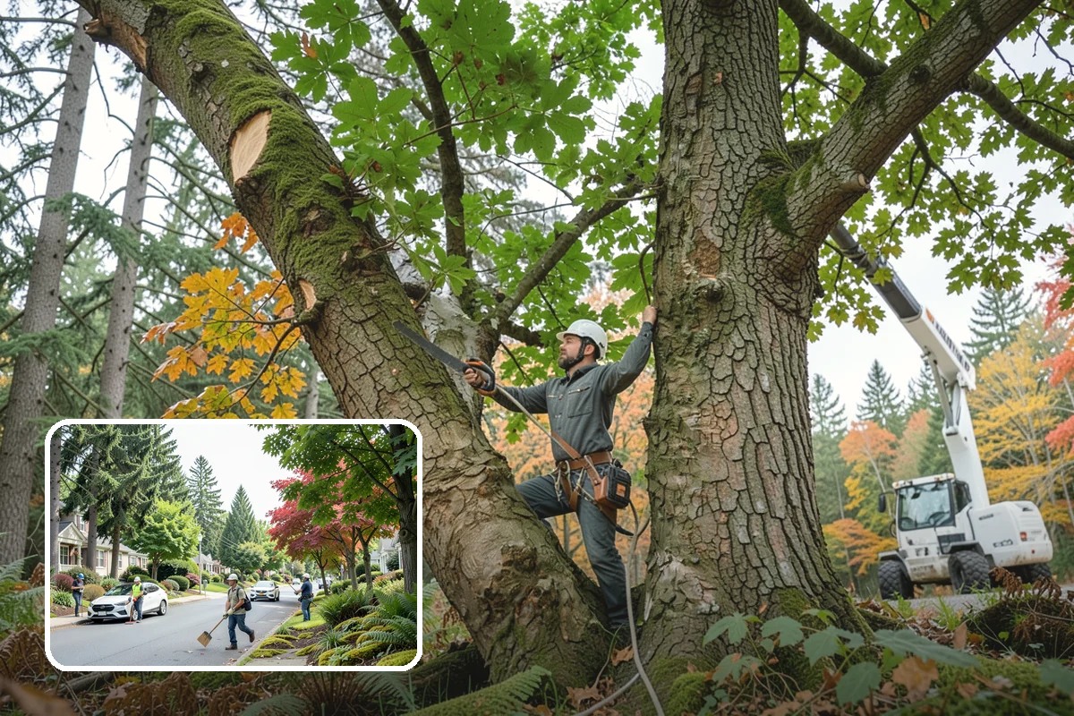 Crown reduction in Beaux Arts Village, King County, WA - Improves tree structure, health, and appearance