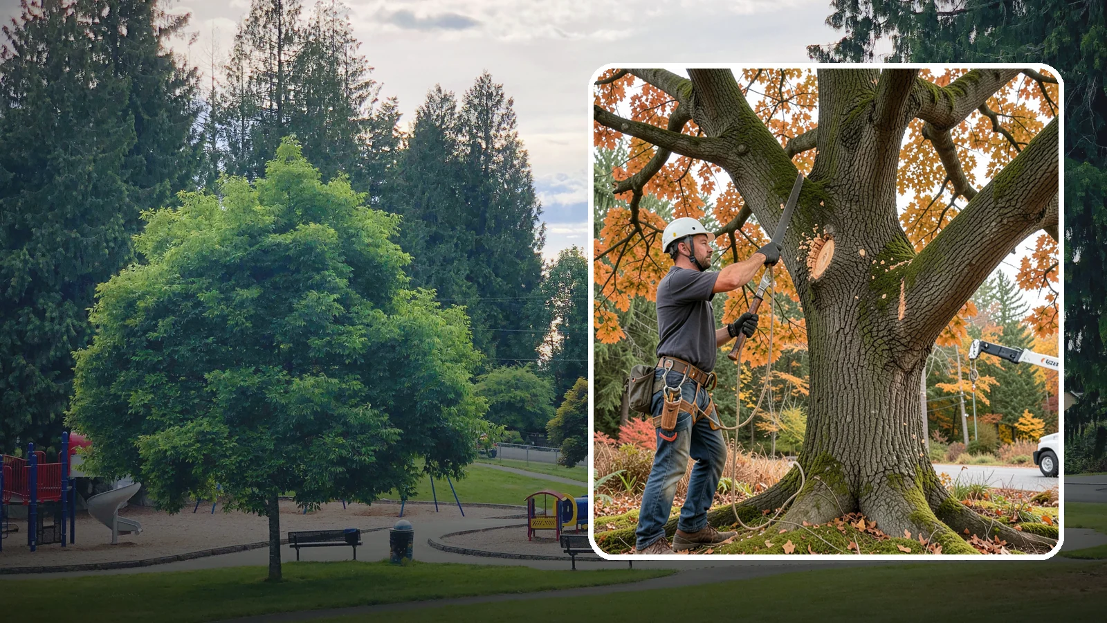 Crown reduction in Bonney Lake, Pierce County, WA - The reduction of a crown's height or spread using proper reduction cuts.