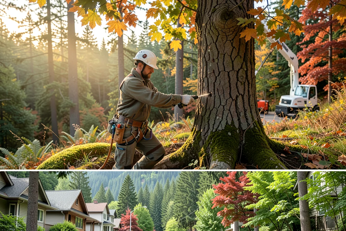 Crown reduction in Darrington, Snohomish County, WA - Work should follow recognized arboricultural standards matched to specific growing seasons for each tree species in the Puget...