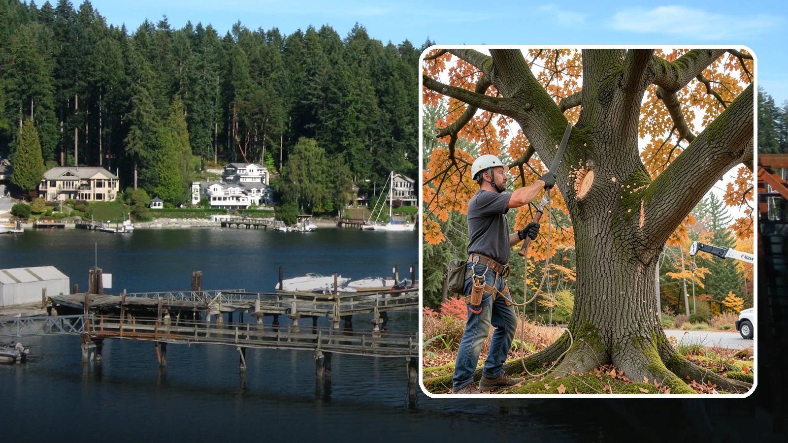 Crown reduction in Gig Harbor, Pierce County, WA - The reduction of a crown's height or spread using proper reduction cuts.
