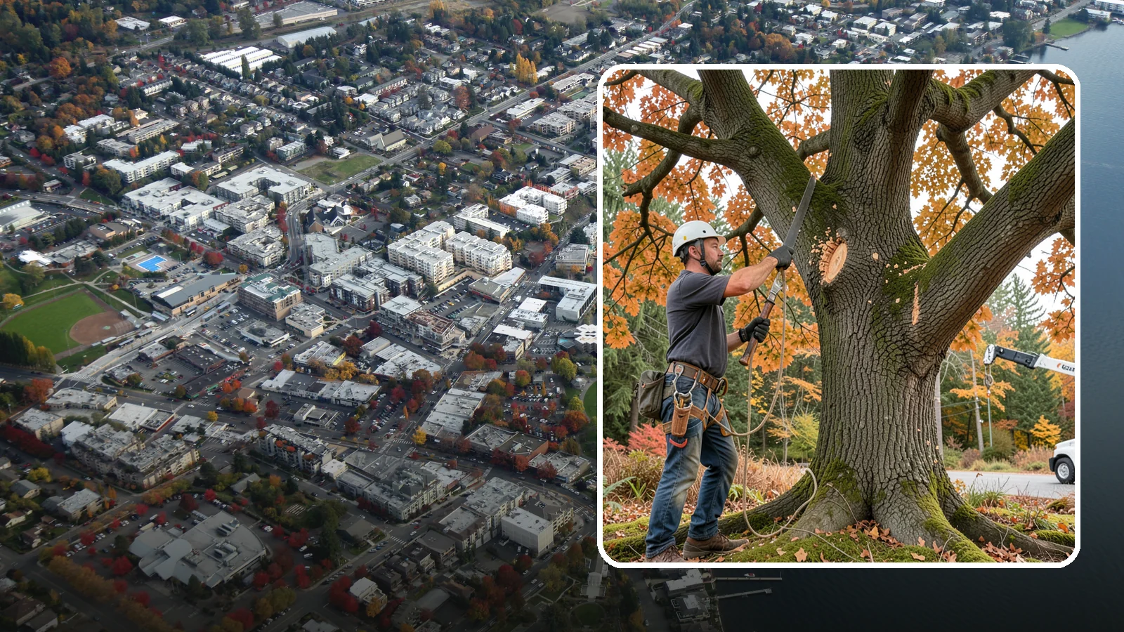 Crown reduction in Kirkland, King County, WA - The reduction of a crown's height or spread using proper reduction cuts.