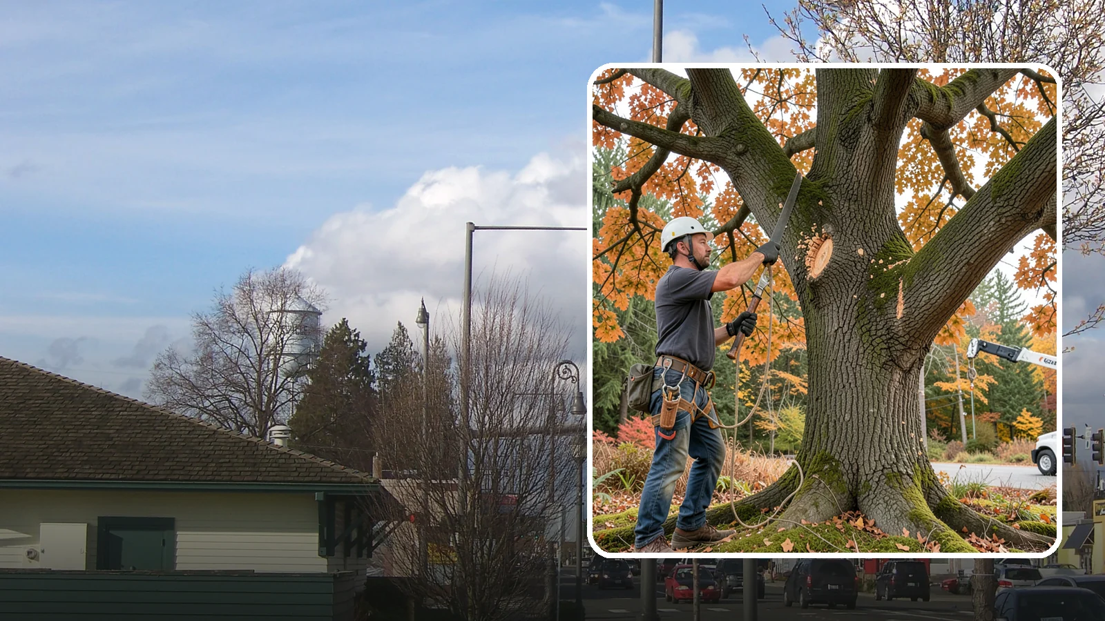 Crown reduction in Marysville, Snohomish County, WA - The reduction of a crown's height or spread using proper reduction cuts.