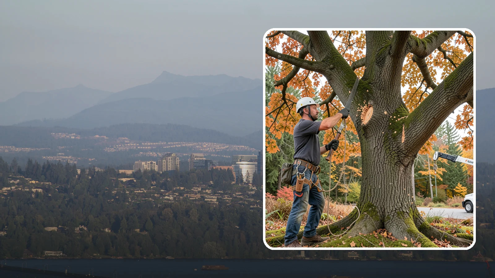 Crown reduction in Medina, King County, WA - The reduction of a crown's height or spread using proper reduction cuts.
