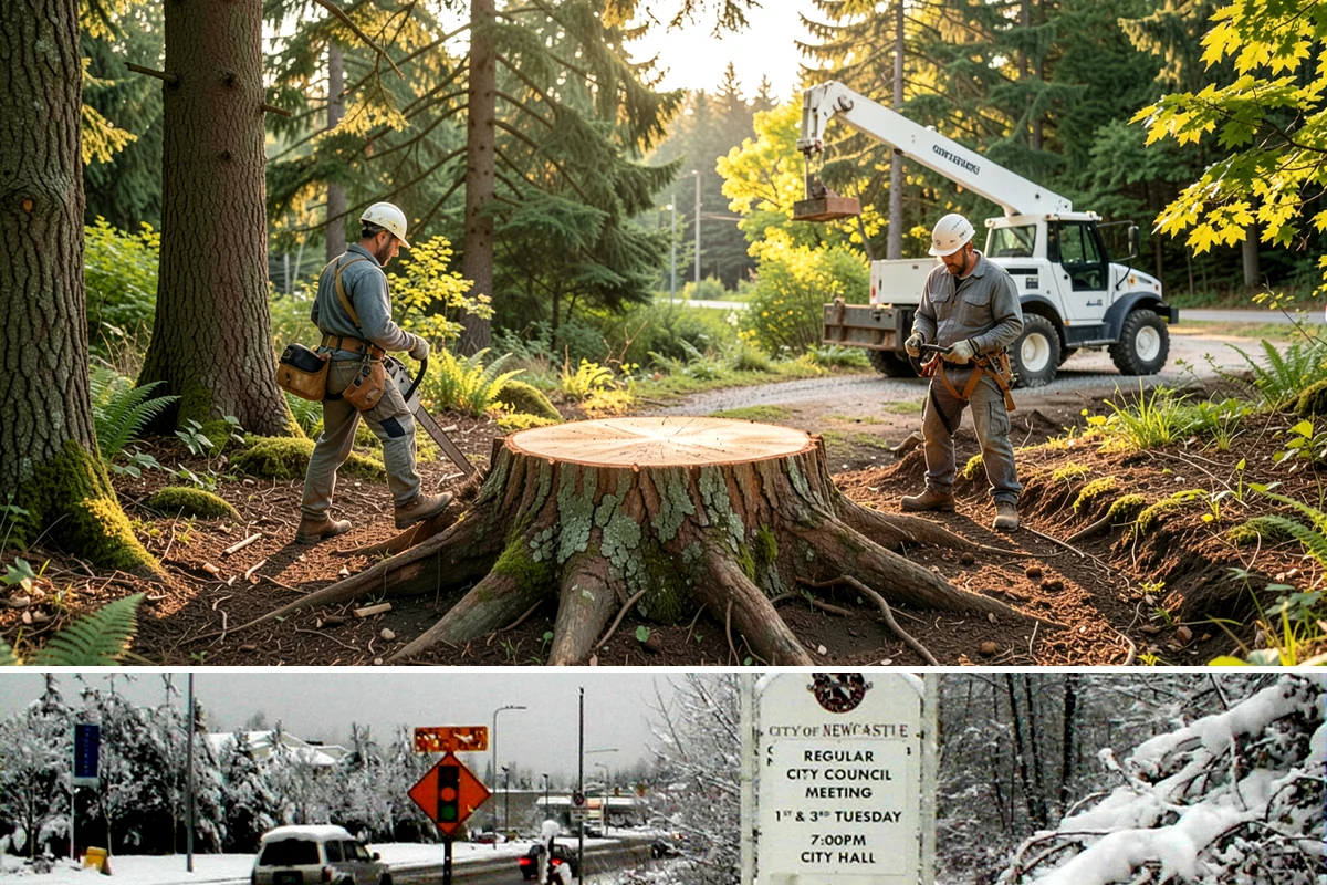 Crown reduction in Newcastle, King County, WA - Work should follow recognized arboricultural standards matched to specific growing seasons for each tree species in the Puget...