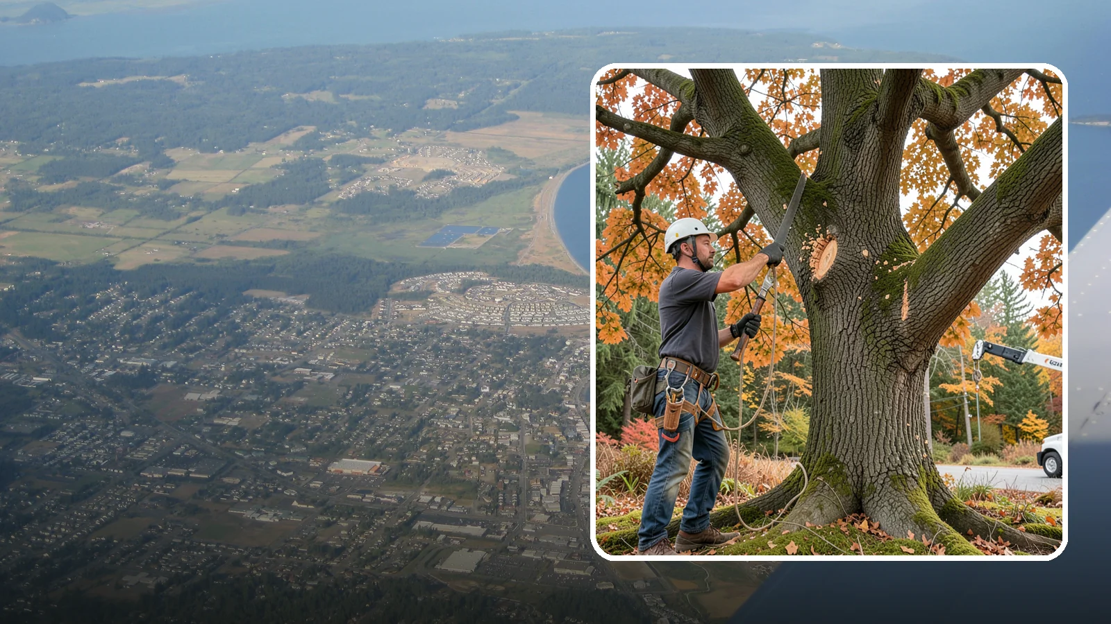 Crown reduction in Oak Harbor, Island County, WA - The reduction of a crown's height or spread using proper reduction cuts.