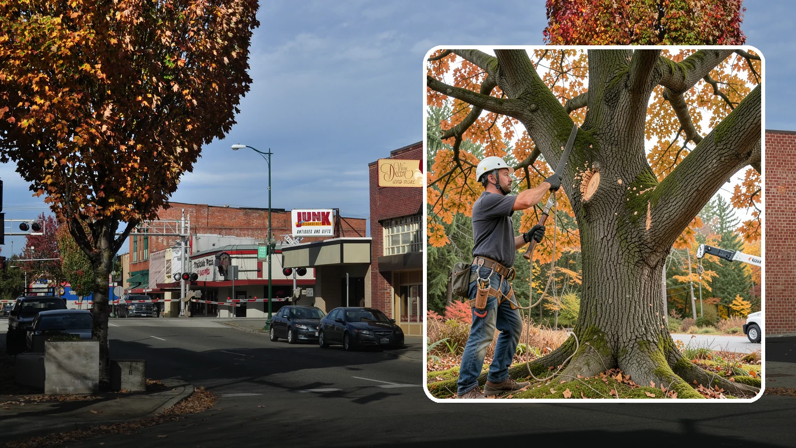 Crown reduction in Puyallup, Pierce County, WA - The reduction of a crown's height or spread using proper reduction cuts.