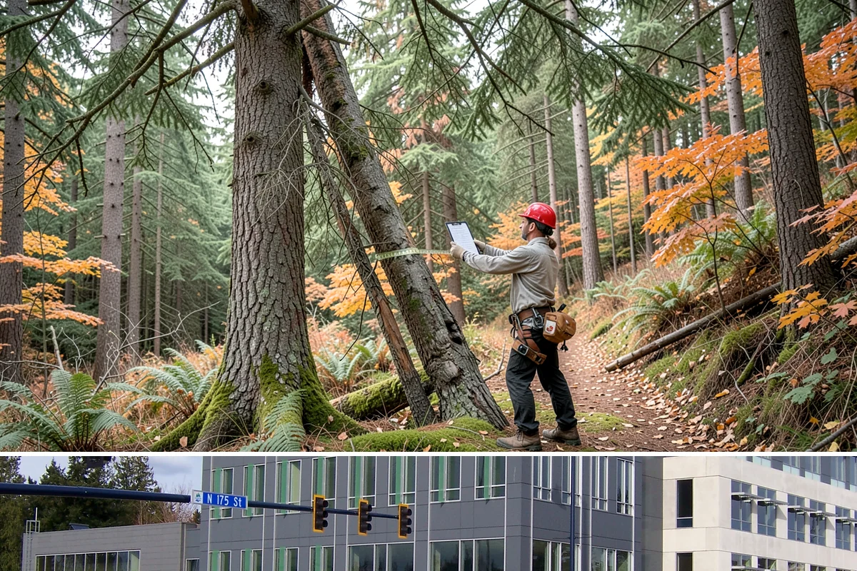 Crown reduction in Shoreline, King County, WA - Work should follow recognized arboricultural standards matched to specific growing seasons for each tree species in the Puget...