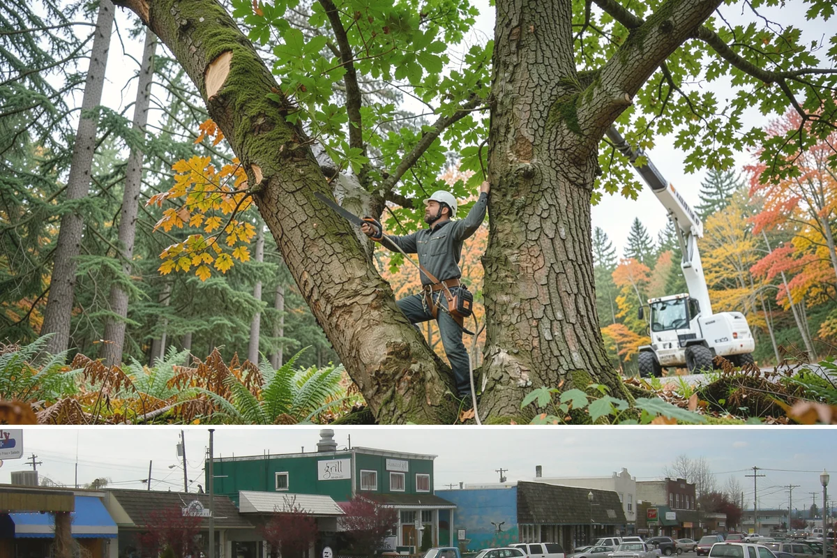 Crown reduction in Stanwood, Snohomish County, WA - Work should follow recognized arboricultural standards matched to specific growing seasons for each tree species in the Puget...