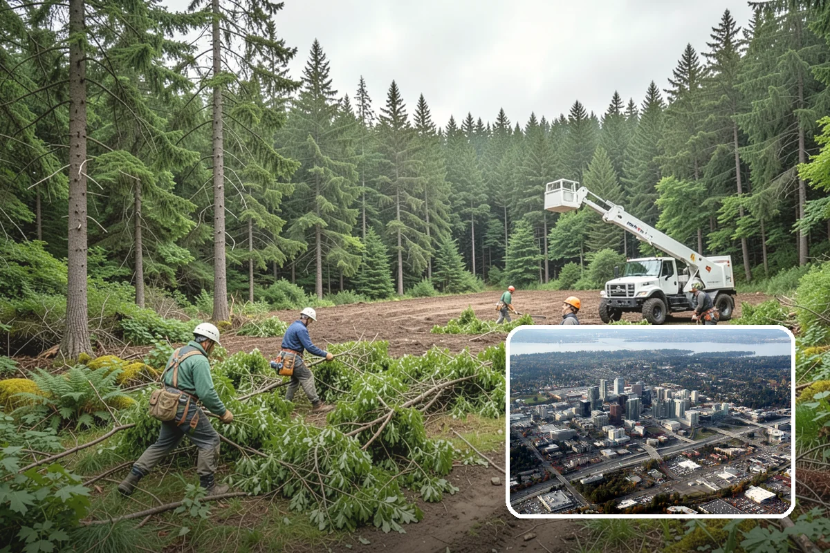 Crown thinning in Bellevue, King County, WA - Improves tree structure, health, and appearance