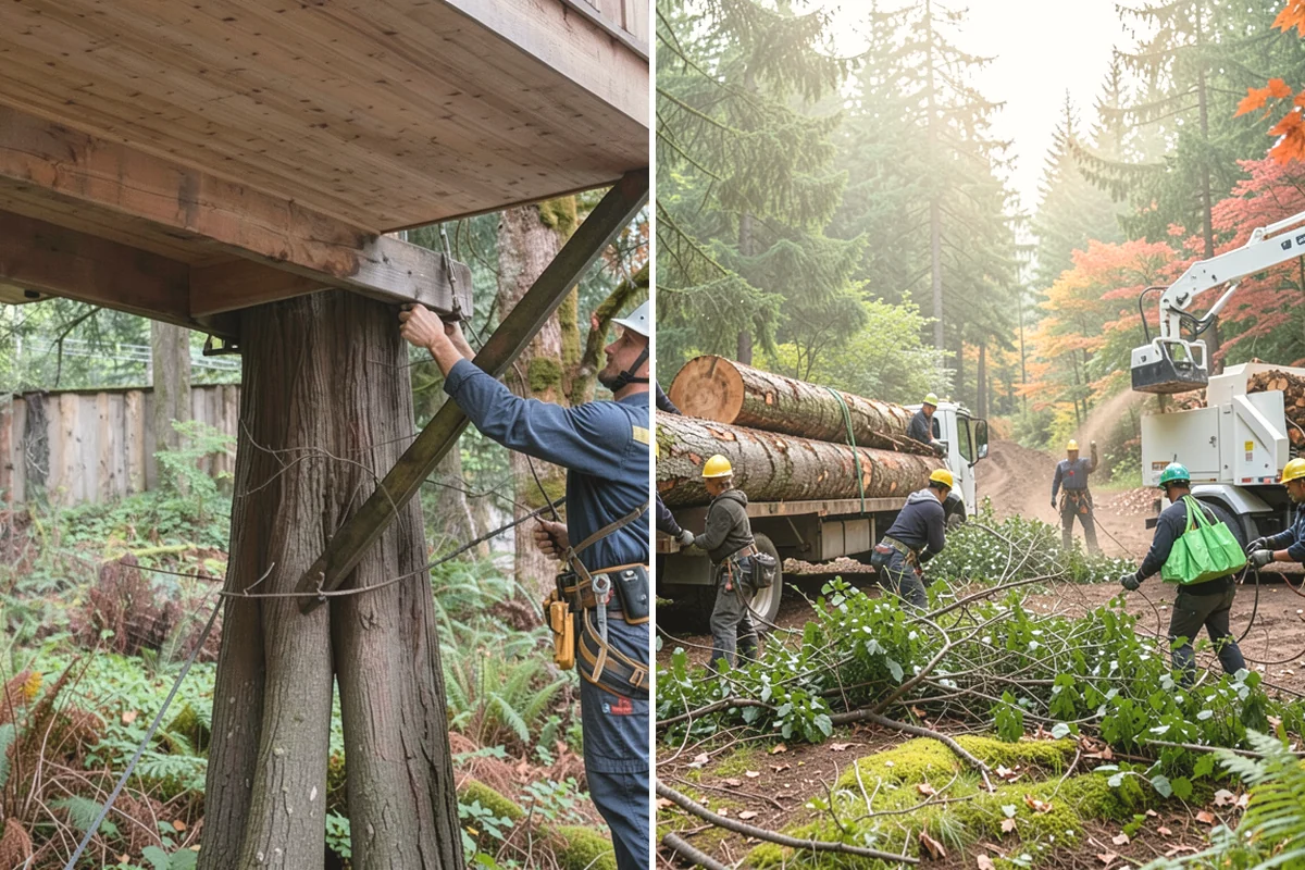 Crown thinning in Black Diamond, King County, WA - Assess canopy condition and pruning objectives