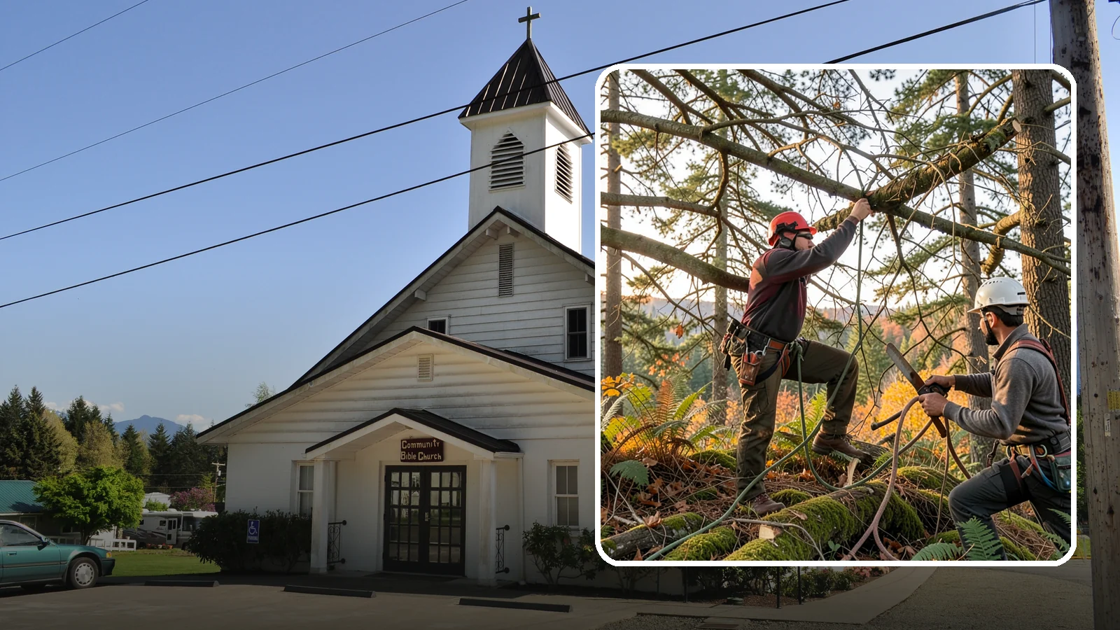 Crown thinning in Concrete, Skagit County, WA - The selective removal of live branches to reduce crown density.