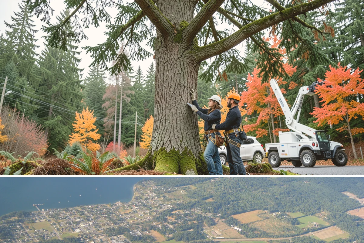 Crown thinning in Coupeville, Island County, WA - In the Puget Sound climate, this service should avoid late spring to early summer when many native trees are actively transpiring