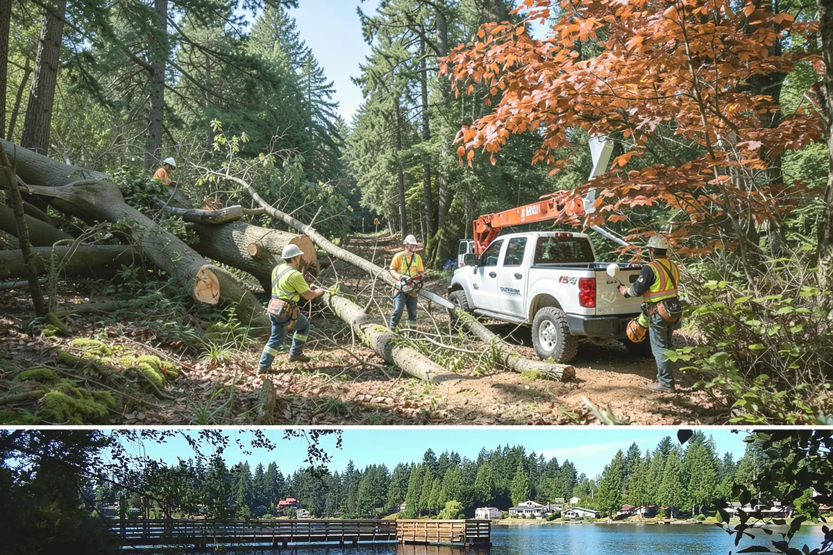 Crown thinning in Federal Way, King County, WA - In the Puget Sound climate, this service should avoid late spring to early summer when many native trees are actively transpiring