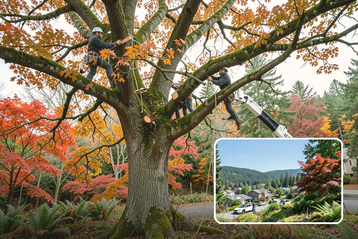Crown thinning in Index, Snohomish County, WA - Improves tree structure, health, and appearance