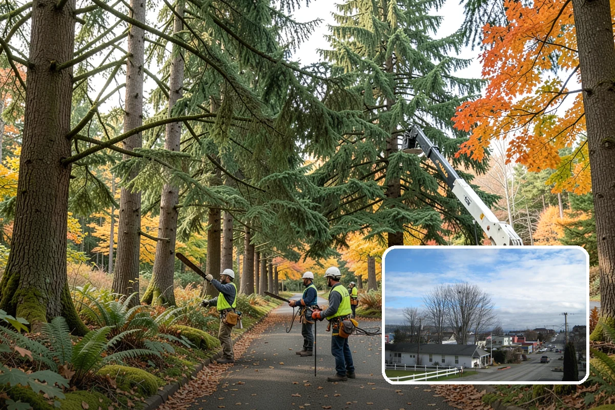 Crown thinning in Langley, Island County, WA - Improves tree structure, health, and appearance
