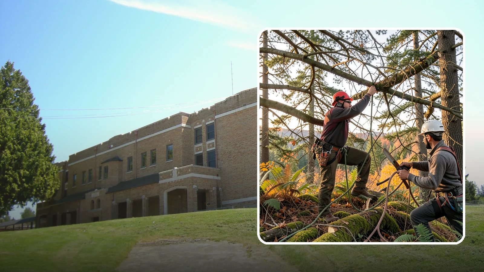 Crown thinning in Maple Valley, King County, WA - The selective removal of live branches to reduce crown density.