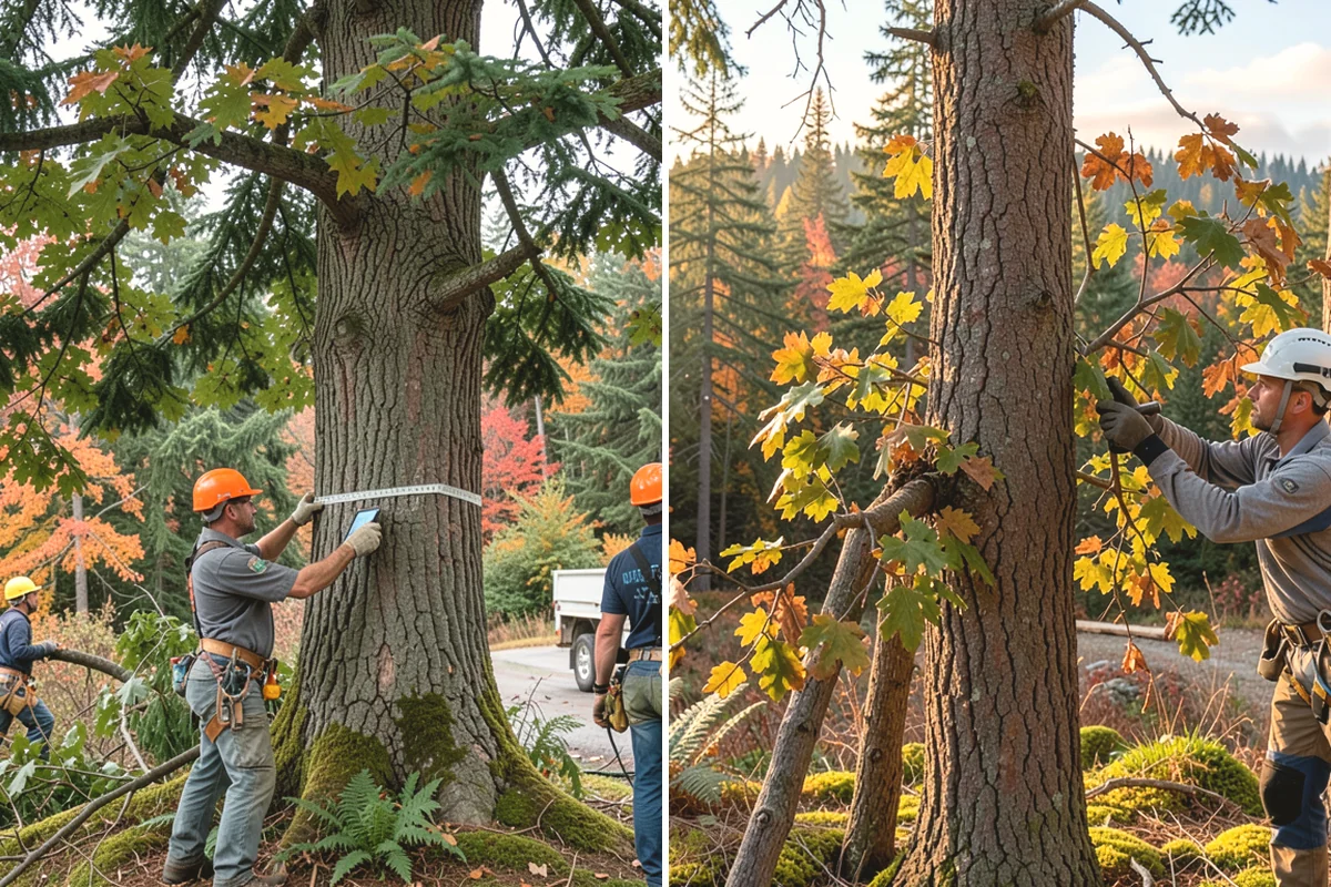 Crown thinning in Mercer Island, King County, WA - Assess canopy condition and pruning objectives