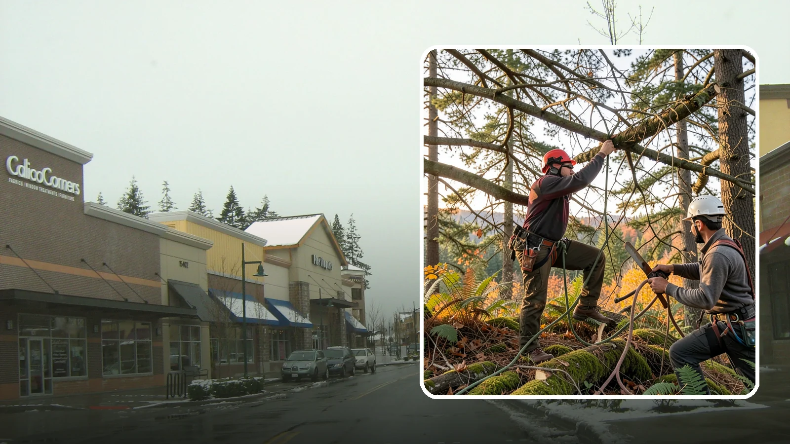 Crown thinning in Mill Creek, Snohomish County, WA - The selective removal of live branches to reduce crown density.