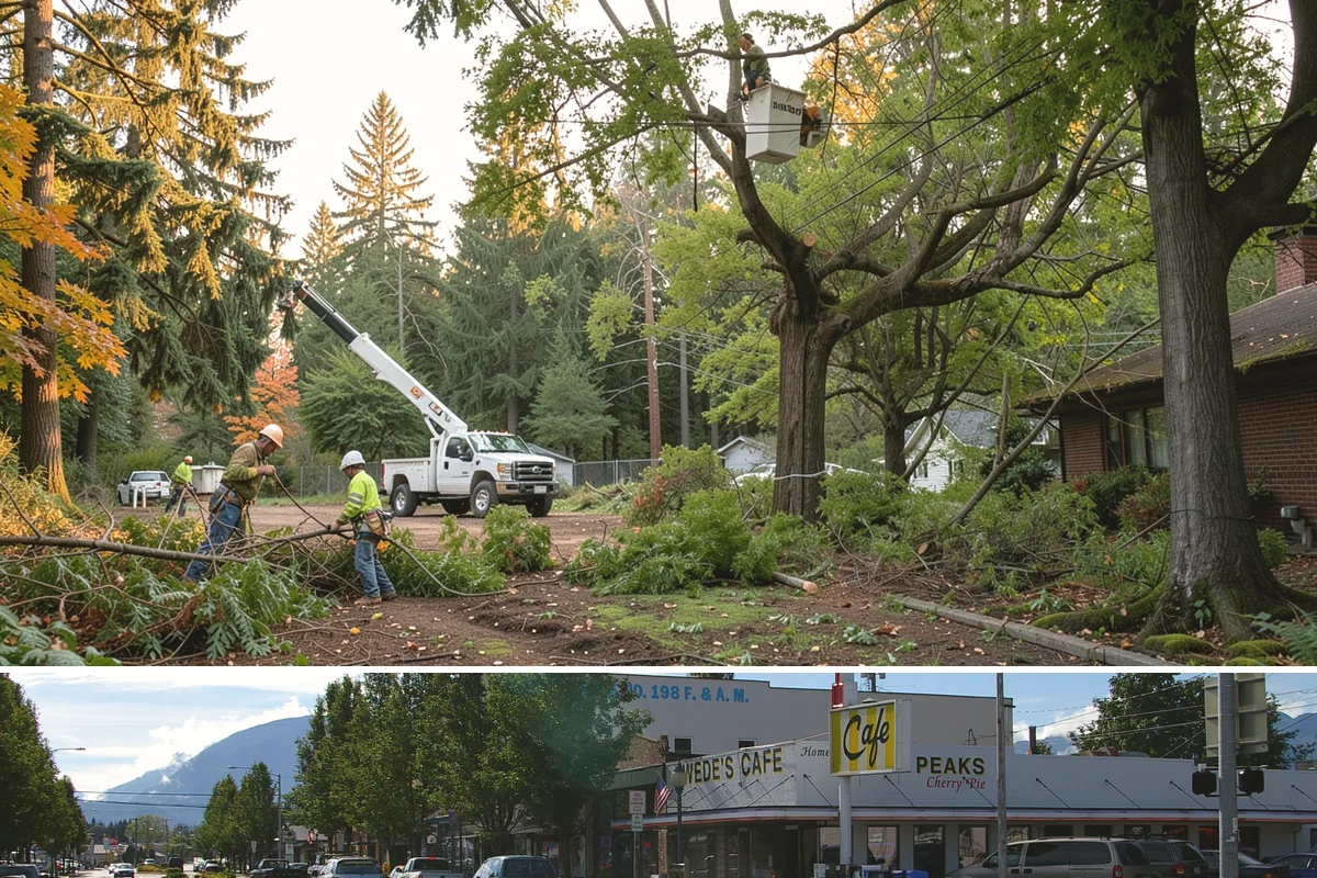 Crown thinning in North Bend, King County, WA - In the Puget Sound climate, this service should avoid late spring to early summer when many native trees are actively transpiring
