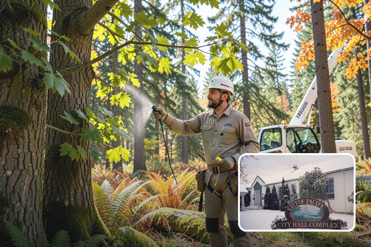 Crown thinning in Pacific, King County, WA - Improves tree structure, health, and appearance
