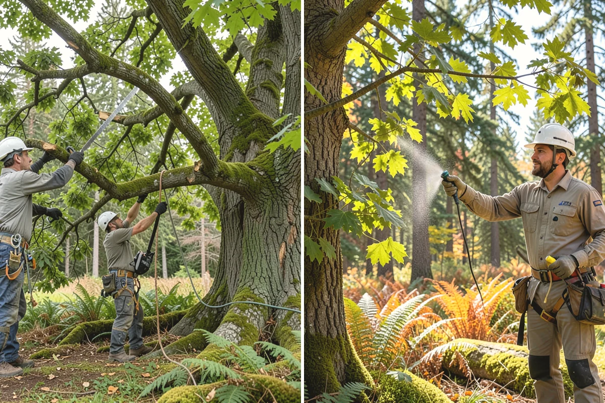 Crown thinning in Ruston, Pierce County, WA - Assess canopy condition and pruning objectives