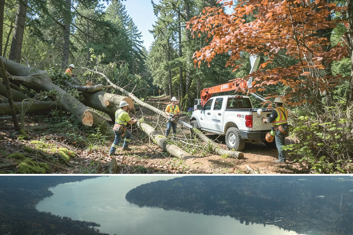 Crown thinning in Sammamish, King County, WA - In the Puget Sound climate, this service should avoid late spring to early summer when many native trees are actively transpiring