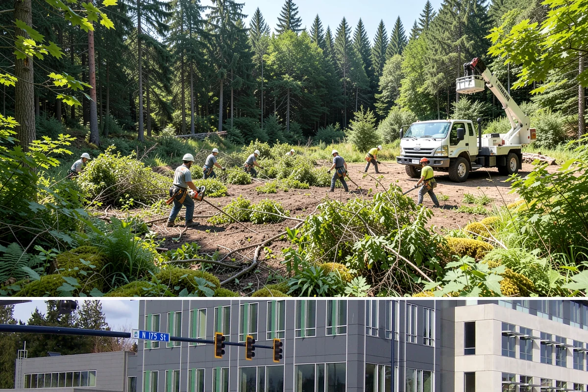 Crown thinning in Shoreline, King County, WA - In the Puget Sound climate, this service should avoid late spring to early summer when many native trees are actively transpiring