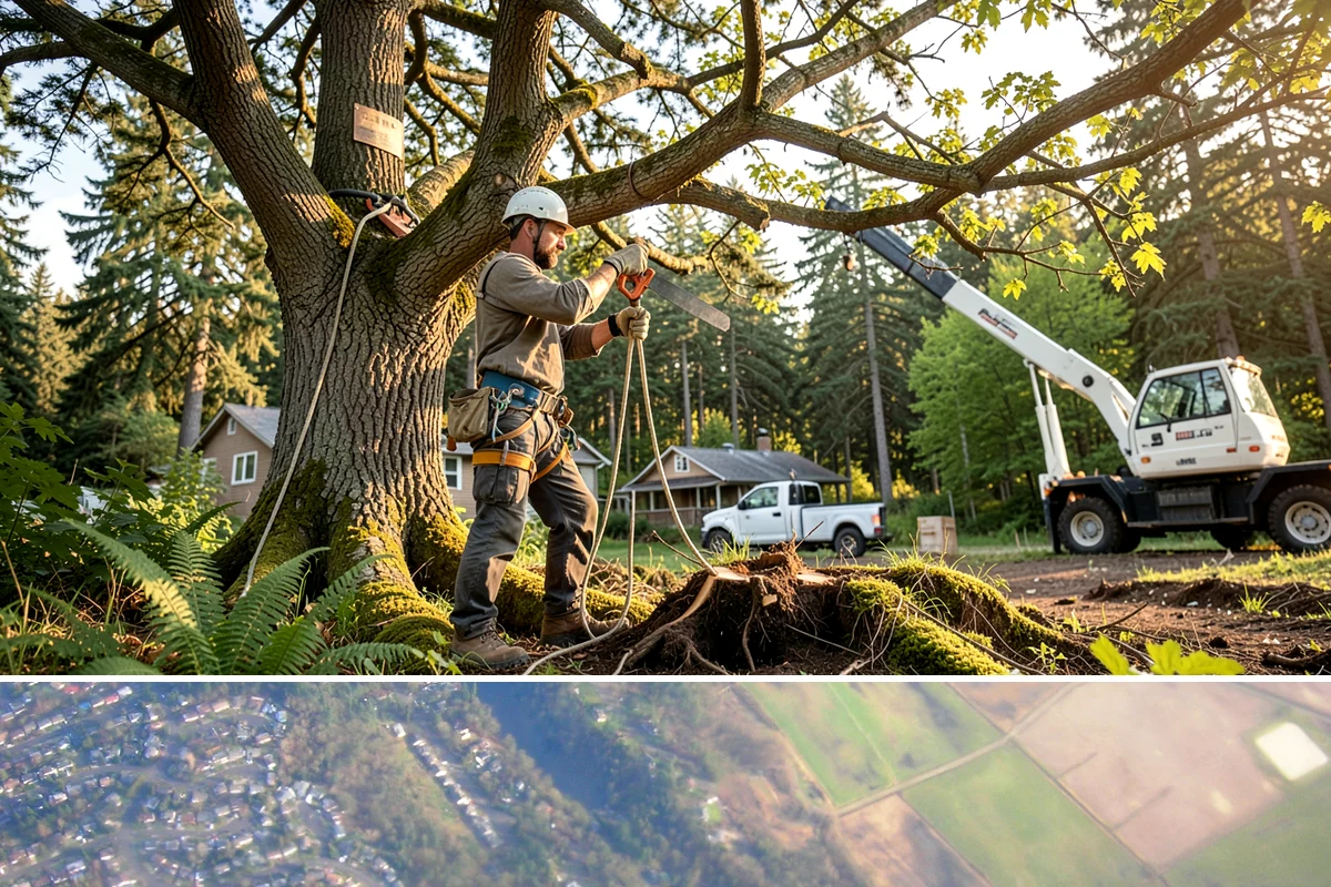 Dead tree removal in Algona, King County, WA - In the Puget Sound climate, dead tree removal can be performed year-round but is often scheduled during dry seasons when frozen...